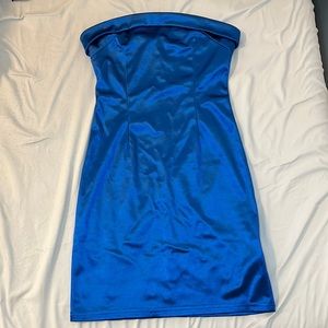 XS(2) Strapless royal blue mini dress